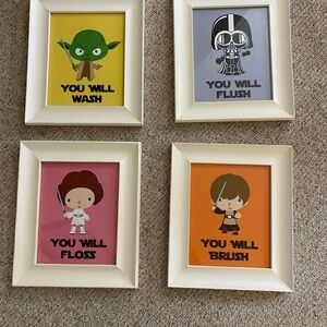 Star Wars kids Bathroom Art Prints